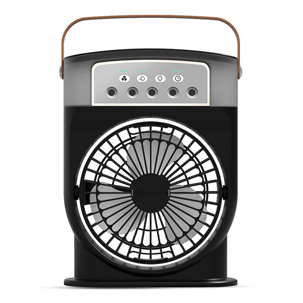 DISNIE Rechargeable Air Cooler Fan With Mist Flow – Black Color